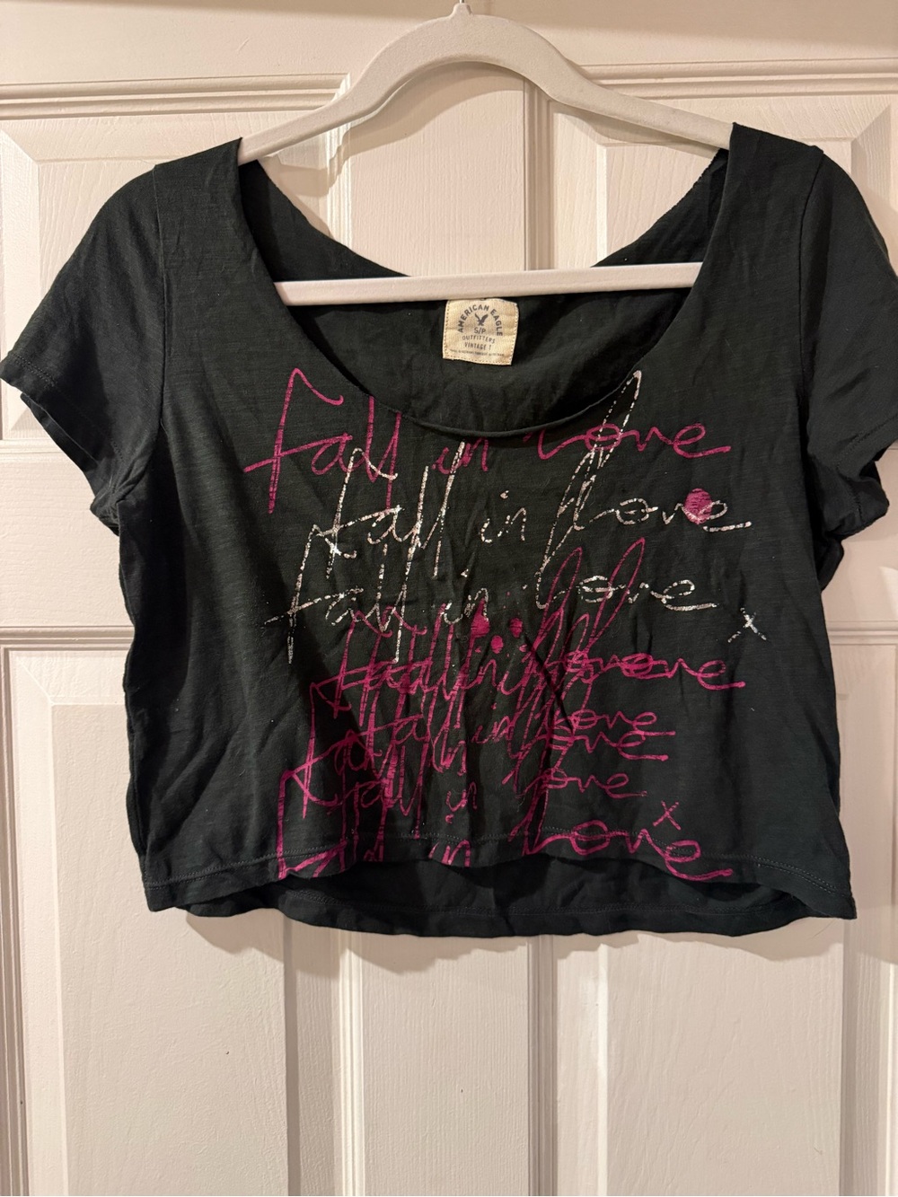 American Eagle Outfitters Crop Graphic Tee